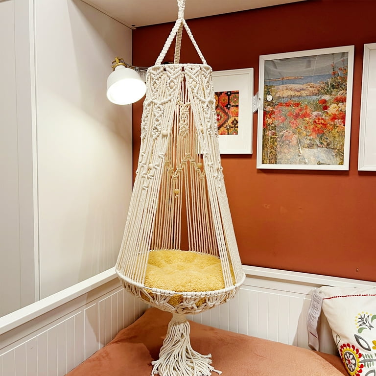 Hammock Pattern Macrame Cat Swing Bed TOYAFUN Bohemian Style