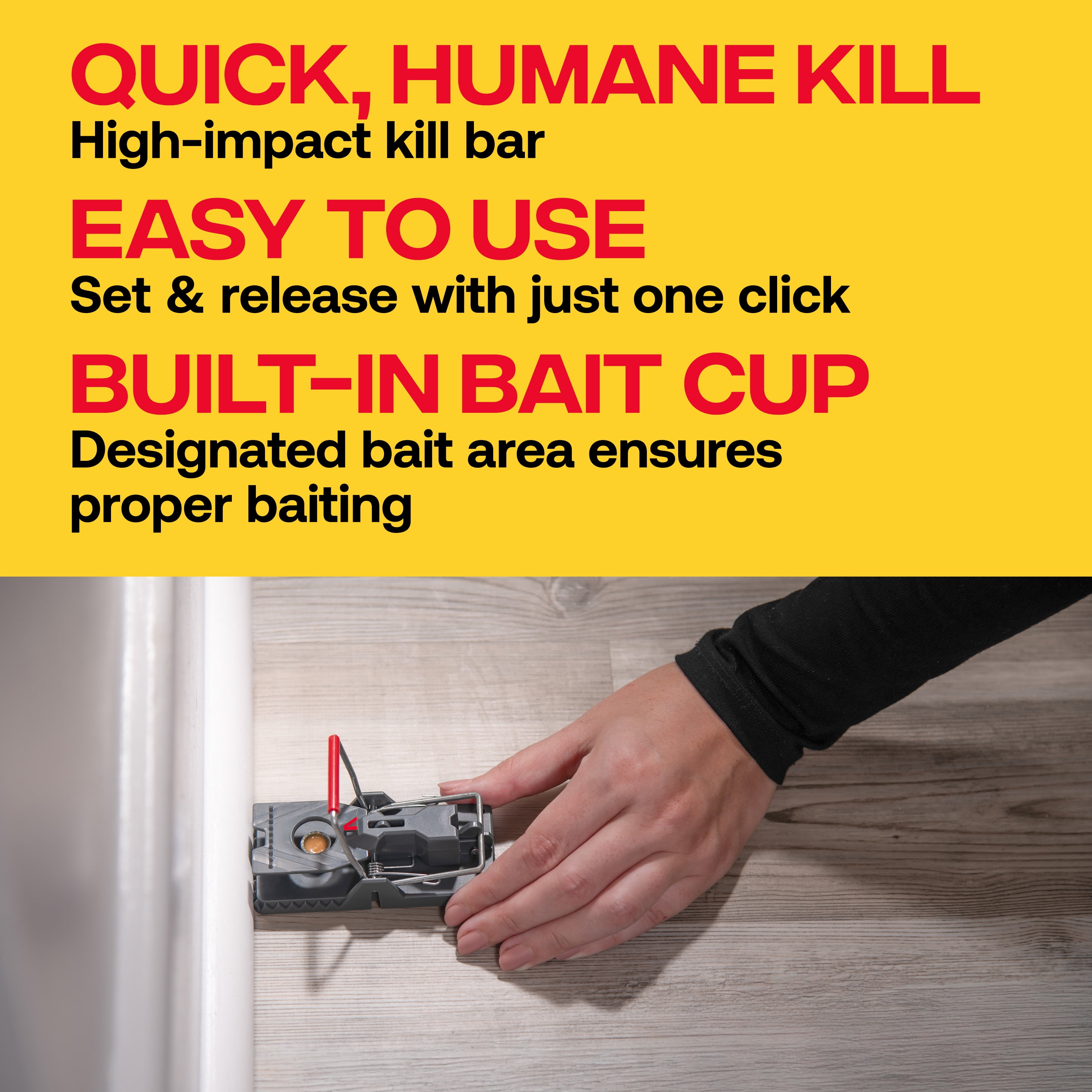 Victor Power Kill Rat Trap - Easy to Set Rat Trap - Plastic Rat Trap - Use Indoors or Outdoors