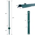 thumbnail image 2 of Fence Posts 5Feet - 5Pack, Heavy Duty Metal Fence Post with U-Channel, Steel Fence U-Post for Holding Garden Wire Fence, Corner Posts etc., 2 of 14