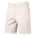 thumbnail image 2 of DAETIROS Khaki Chino Shorts for Men,Fashion Casual Solid Mens Summer Shorts White Size S-5XL, 2 of 6