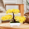 thumbnail image 4 of Árbol bonsái artificial decorativo, planta en maceta, adorno de plantas falsas Amarillo, 4 of 7