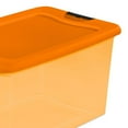 thumbnail image 7 of Sterilite Orange 64 Qt Latching Plastic Storage Box Container Tote, 6 Pack, 7 of 7