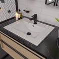 thumbnail image 5 of Pemberly Row White 25" Rectangular Drop In Ceramic Sink with Faucet Hole, 5 of 5