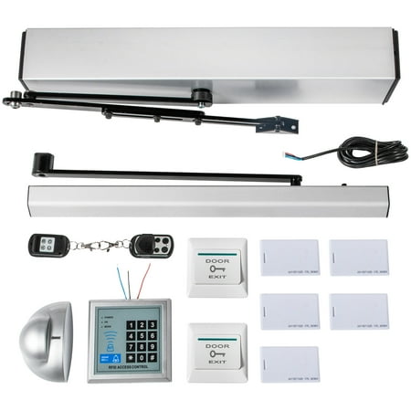 

VEVOR Automatic Door Opener 110-240V Handicap Door Opener 22 lbs Automatic Swing Door Opener 50 W Swing Door Opener 120 Degrees Adjustable Aluminum Alloy and Stainless Steel Electric Door Opener
