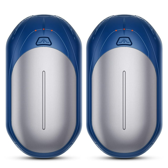 Calentadores de manos UNIHAND AI recargables, 6000 mAh, paquete de 2 unidades, color azul