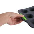 thumbnail image 5 of 12 Cavity Silicone Muffin Pan with Handles Non-Stick Cupcake Baking Tray for Homemade Desserts, 5 of 8