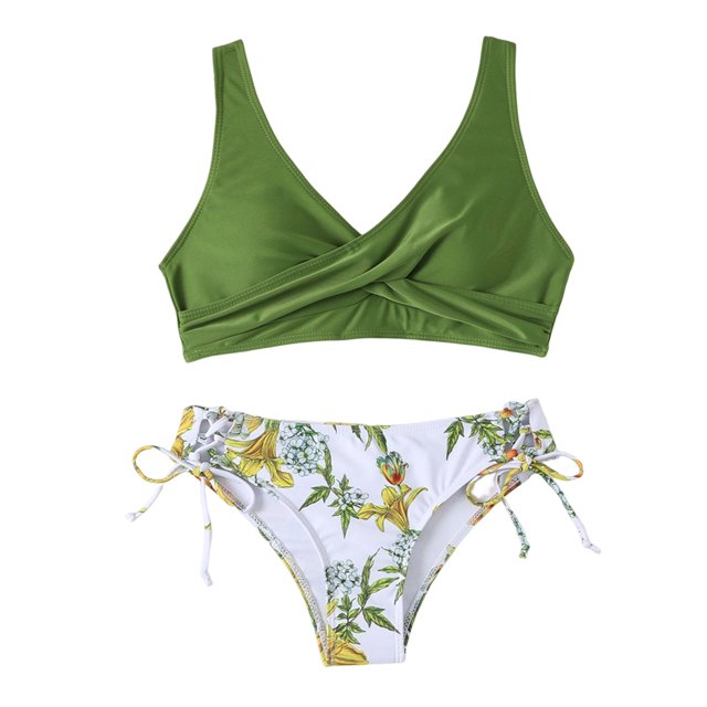 Traje de baño de bikini estampado para mujer Sujetador relleno Traje de baño de una pieza Ropa de playa OAVQHLG3B Store lin121212