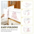 thumbnail image 4 of Pink Princess Castle on Clouds Large Lidded Storage Bin Foldable Storage Boxes Cubes Baskets Lids with 2 Handles for Home Bedroom Office 16.5x12.6x11.8inch, 4 of 7
