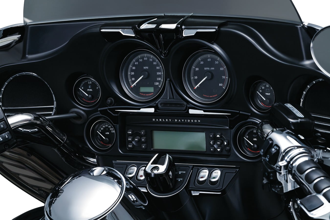 7198 Kuryakyn Chrome Speedo and Tach Accent 7198 Kuryakyn Chrome Speedo and Tach Accent