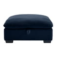 thumbnail image 2 of Luxurious Blue Corduroy Fabric Ottoman Footrest for 2, 3, 4 Seater Sofas | Plush Comfort & Flexible L/U Shape Living Room/Bedroom Furniture | 36.6" W x 32.7" D x 18.1" H, 2 of 10