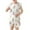 White, variant on Summer Toddler Kids Shirt and Short Pants Set Boys Girls Printed Round Neck 2 Piece Outfits Casual Children's Set 5-6Years Beige