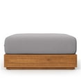 thumbnail image 3 of Tahoe Outdoor Patio Acacia Wood Ottoman in Natural Light Gray, 3 of 9