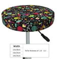 thumbnail image 4 of KLL Colorful Geometric Figures Round Bar Chair Cushion Cover 12 inch ,Bar Stool Protector with Elastic, Soft Washable, 4 of 6