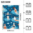 thumbnail image 3 of Swimmer Fish Sea Ring Binder Notebook Journey Note Diary College Ruled Spiral Notebook Study Loose Leaf Paper A5 60 Pages, 3 of 8