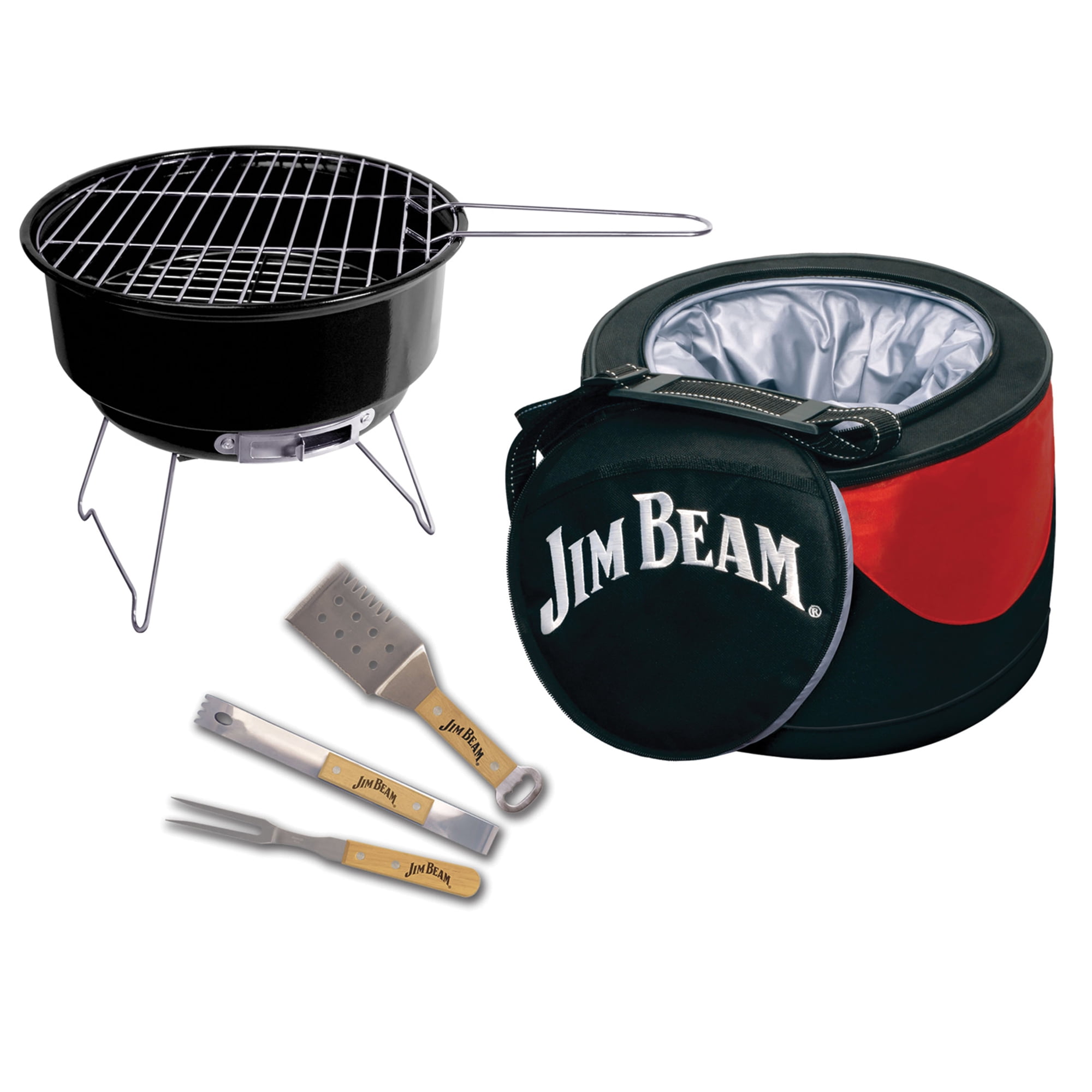 Jim Beam 5 Piece Parawood and Stainless 