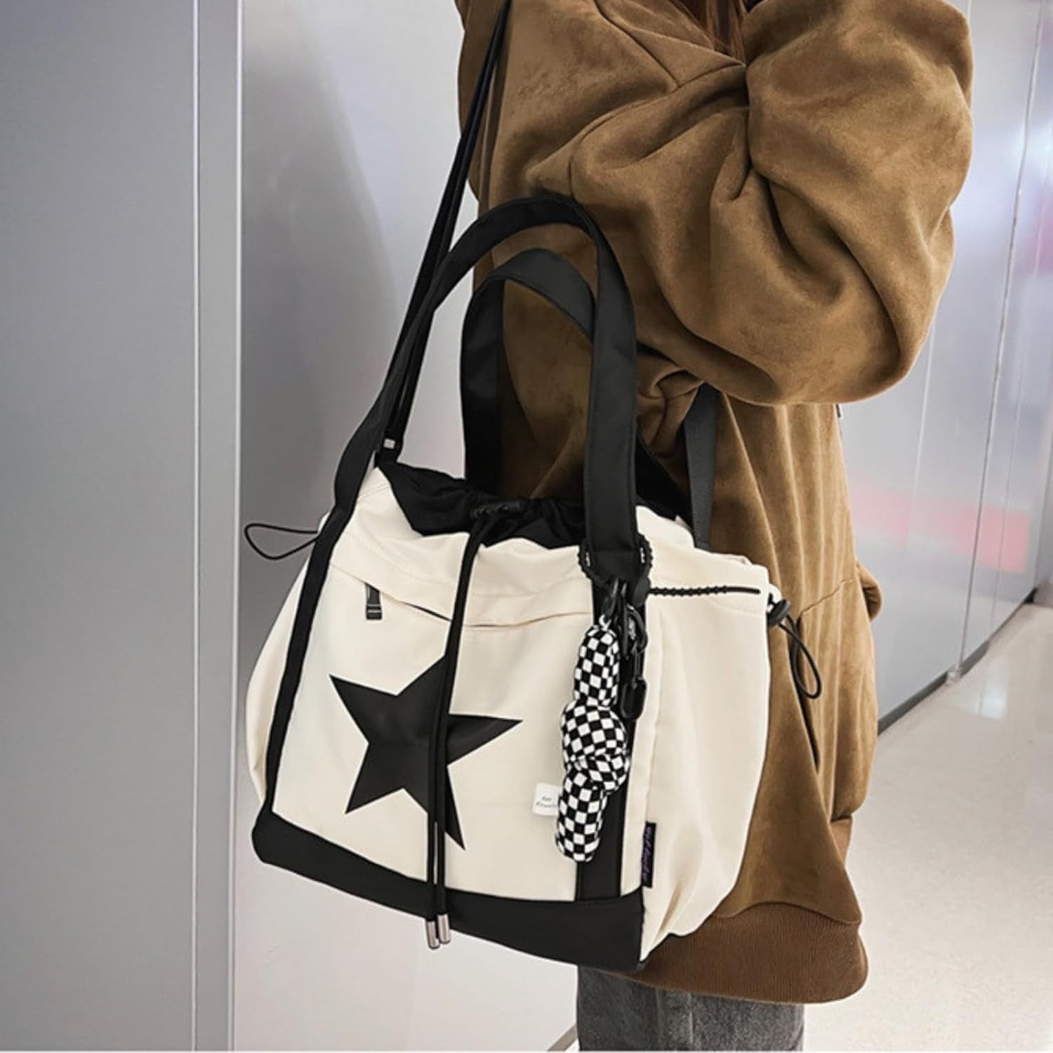 Star Messenger Bag, Vintage Star Tote Bag Y2K, Cute Star Messenger Bag, Vintage Star Tote Bag Y2K, Cute