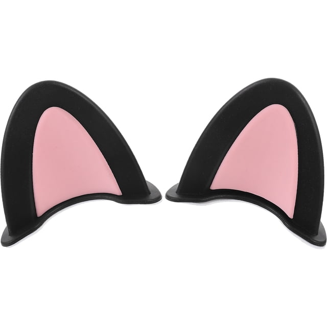 3 pares de adornos para casco de moto con orejas de gatito.