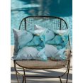 thumbnail image 4 of Waterproof Outdoor Throw Pillows with Inserts 16"x16" Set of 2, Marble Teal Soft Decorative Pillowcases for Couch Bedroom, Golden Ink Painting Abstract Modern Pillow Covers for Sofa Living Room, 4 of 8