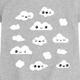 thumbnail image 2 of Instant Message - Kawaii Clouds Fitted Short Sleeve Graphic T-Shirt, 2 of 5