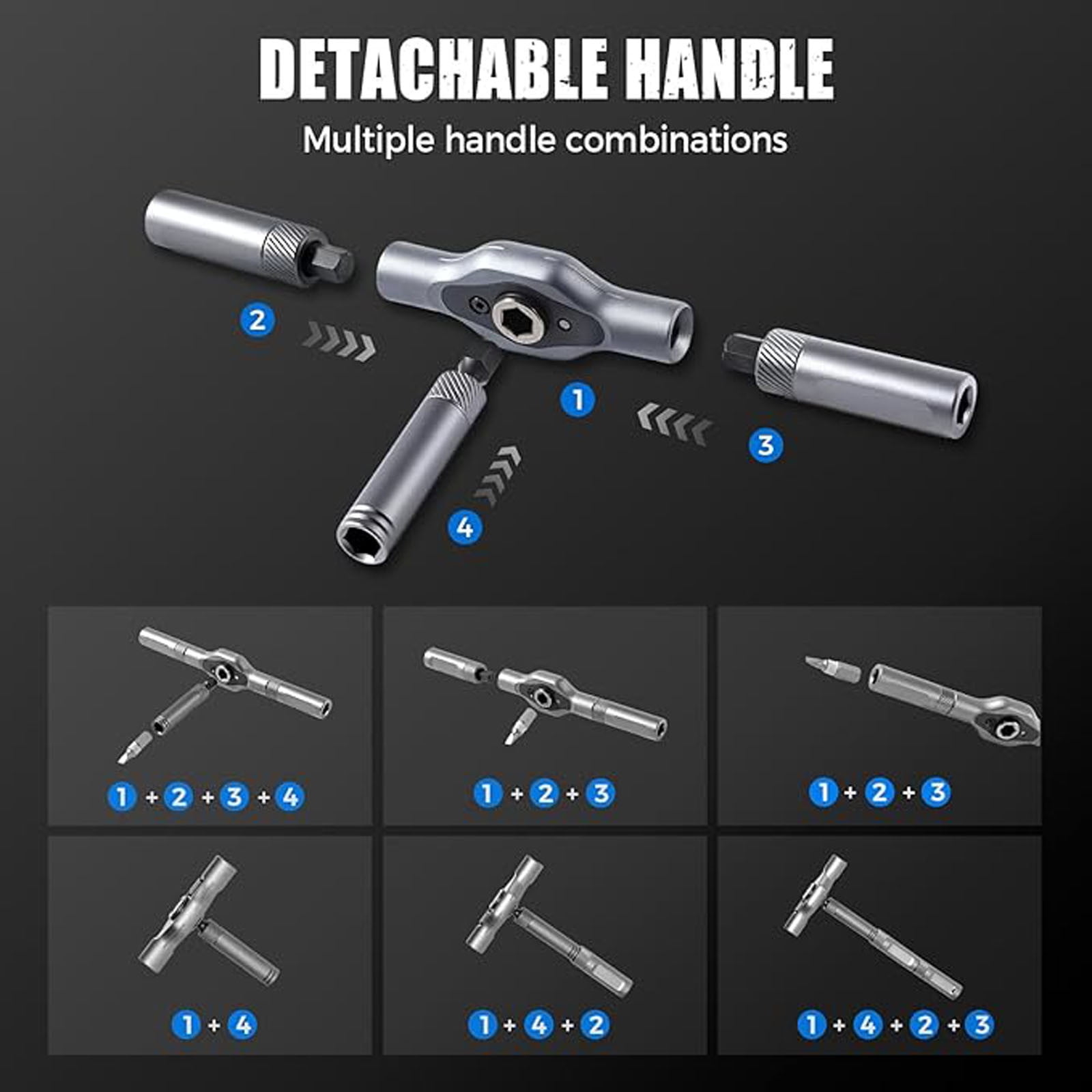 42-in-1 Magnetic Screwdriver Set with Detachable Ratchet Handle,Steel Bits for Various Screw Types,Portable Storage Case for DIY Repair and Assembly Tasks