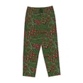 thumbnail image 4 of Naloa Red Snake Print Women’s Ultra-Soft Comfy Pajama Lounge Pants with Pockets & Drawstring, 4 of 8