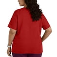 thumbnail image 3 of DYTTDG Plus Size Women's V-Neck Tunic Top, Short Sleeve with Pockets, Solid Color Casual Loose Fit Blouse (L-5XL), 3 of 6