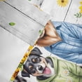 thumbnail image 6 of Valance for Windows,Watercolor Country Dogs Valances Curtain Rod Pocket Valance for Kitchen Bedroom Living Room Bathroom,Sunflowers Daisy on Wood Short Curtains Window Treatment 42x12in, 6 of 9