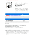 thumbnail image 2 of A/C Compressor Kit - Compatible with 2014 - 2016 Hyundai Elantra 2015, 2 of 2