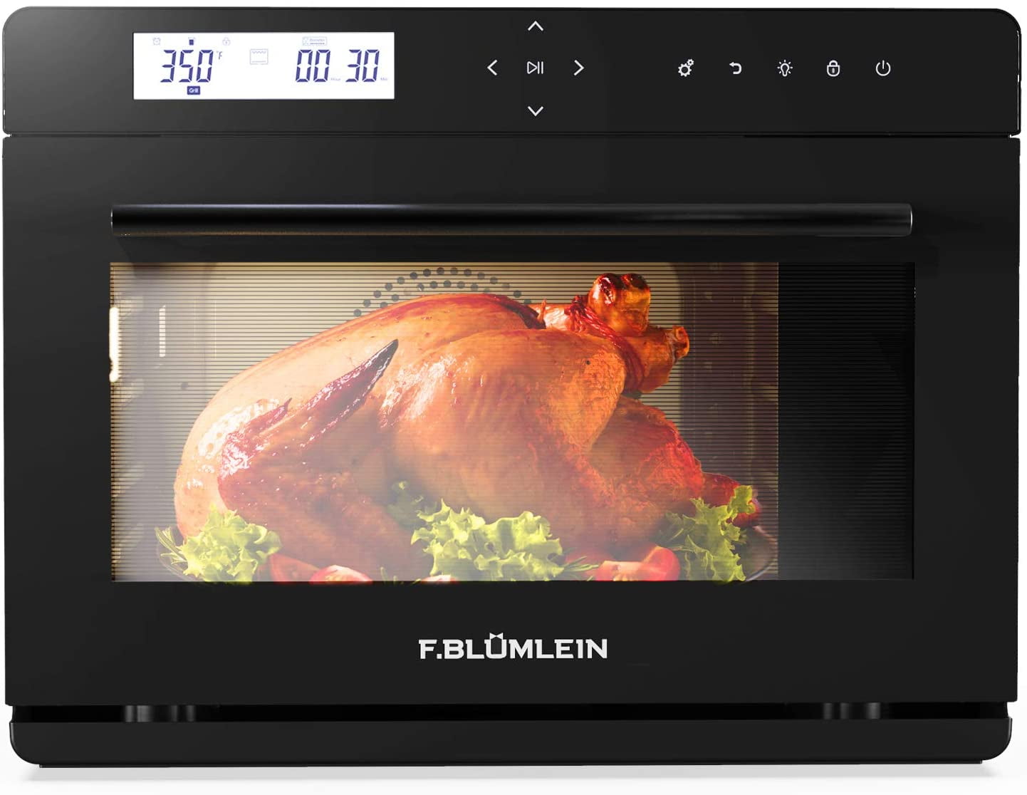 F.BLUMLEIN Steam Convection Oven Countertop 34 Qt - 10 Modes with 24 Item Preset Menu and 10 DIY Recipe Slots - Extra Large Size for Entire Family