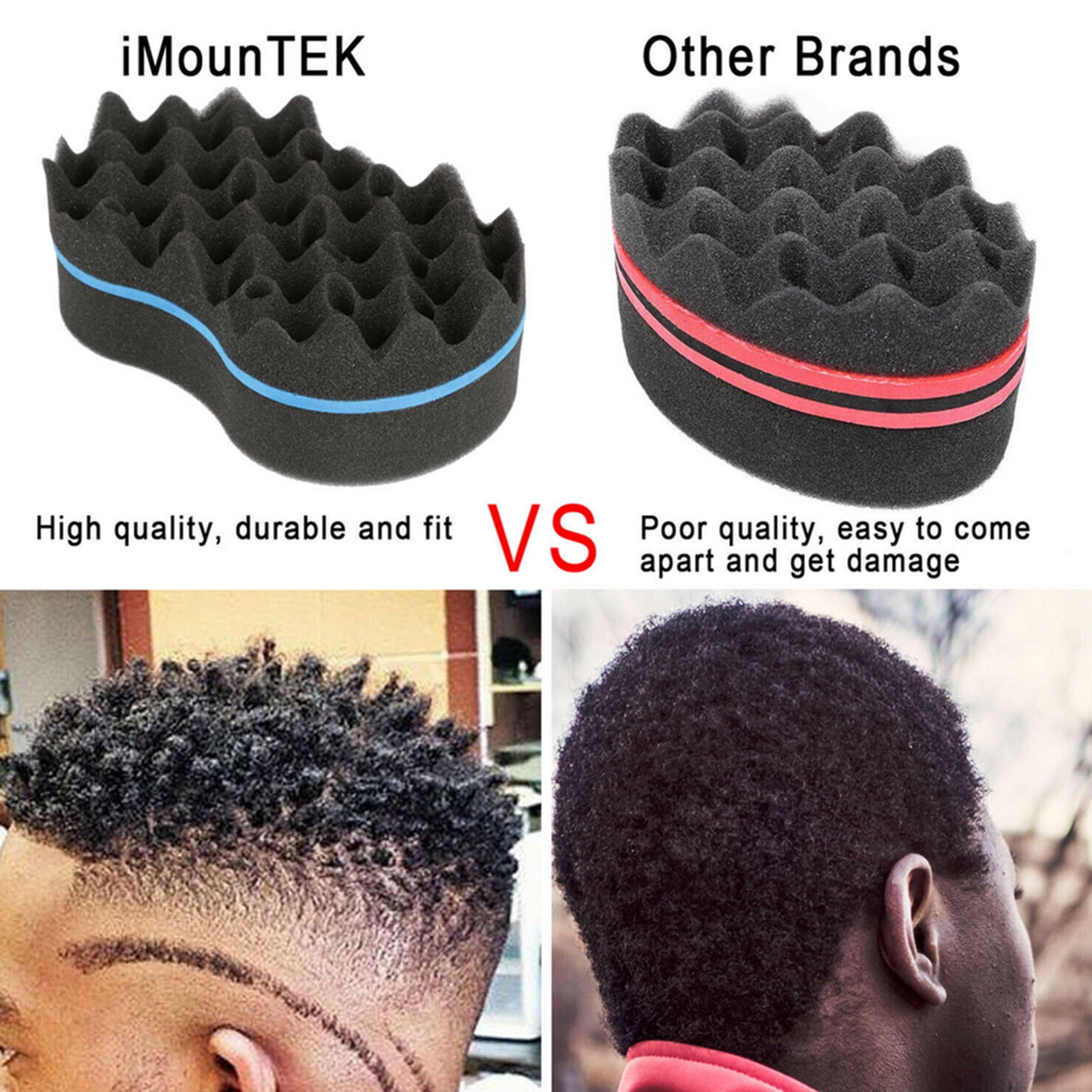 Wave Barber Hair Brush Sponge for Dreads Afro Locs Twist Curls Coil agic Tool Foa Wave Barber Hair Brush Sponge for Dreads Afro Locs Twist Curls Coil agic Tool Foa