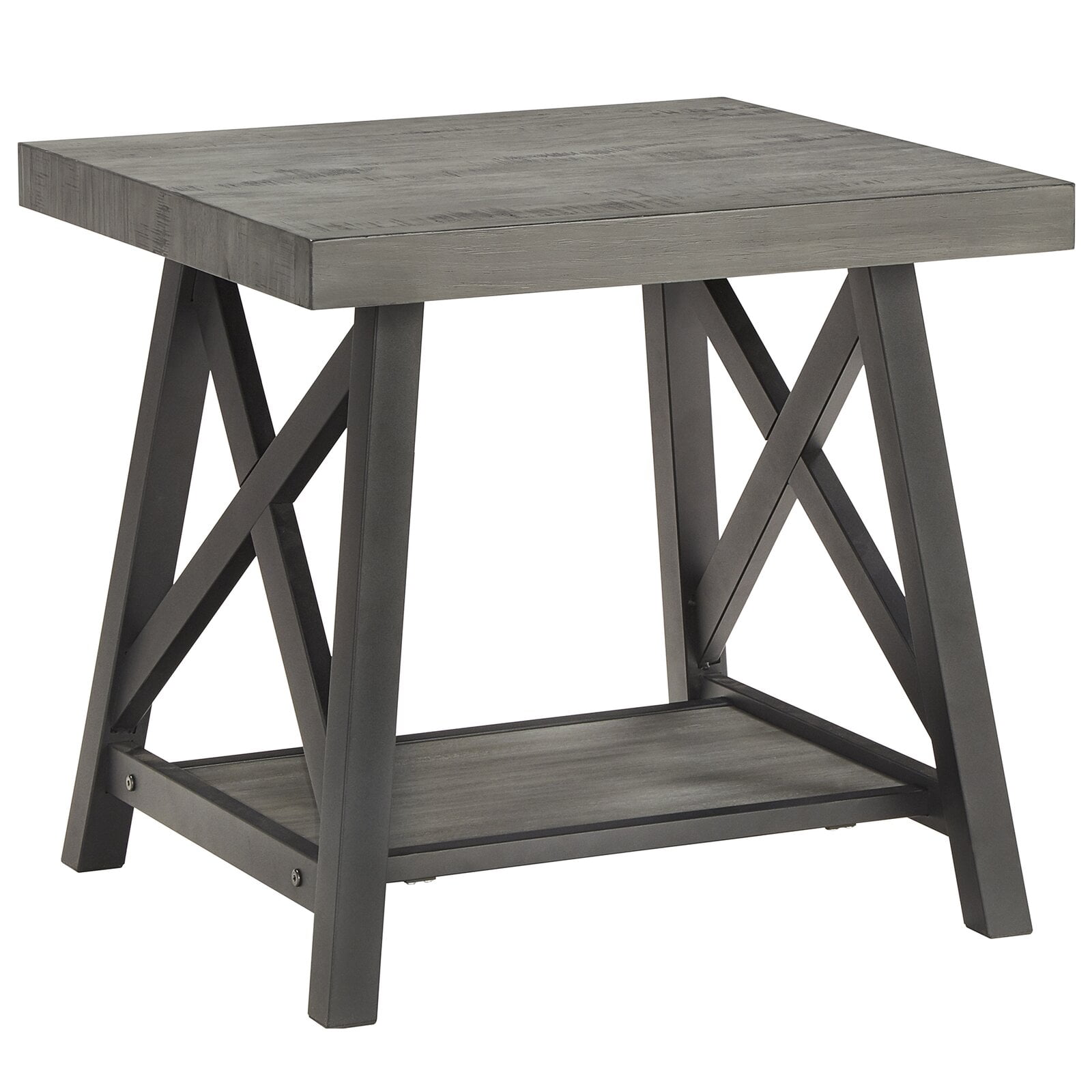 Isakson trestle end table with storage discount