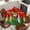 Green Red, variant on Red Christmas Tree Round Tablecloth, Fitted Table Cover with Elastic for 36"-44" Round Tables, Green Xmas Tree Snowflake Stars Winter Table Cloth Outdoor Indoor Dinning Party Waterproof Tablecloths