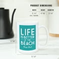 thumbnail image 5 of 15 fl oz Ceramic Mug, Wasaga Beach, Ontario, Canada, Life is Better at the Beach, Simply Said, Dishwasher & Microwave Safe, 5 of 5