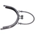 thumbnail image 1 of Purse Clasp Frame, Purse Handle DIY Making Supplies Coin Bag Handle Lock Clasp Lock  For Coin Bag Making For Handbag Ruthenium,Gold,Silver,Bronze, 1 of 8