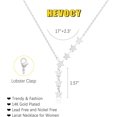 thumbnail image 7 of DanceeMangoos Lariat Star Necklace for Women: Dainty Silver/Gold Star Y Necklace for Women 14K Gold Plated Cubic Zirconia Star Pendant Necklace Pearl Drop Cute Jewelry for Women Trendy Prom, 7 of 7