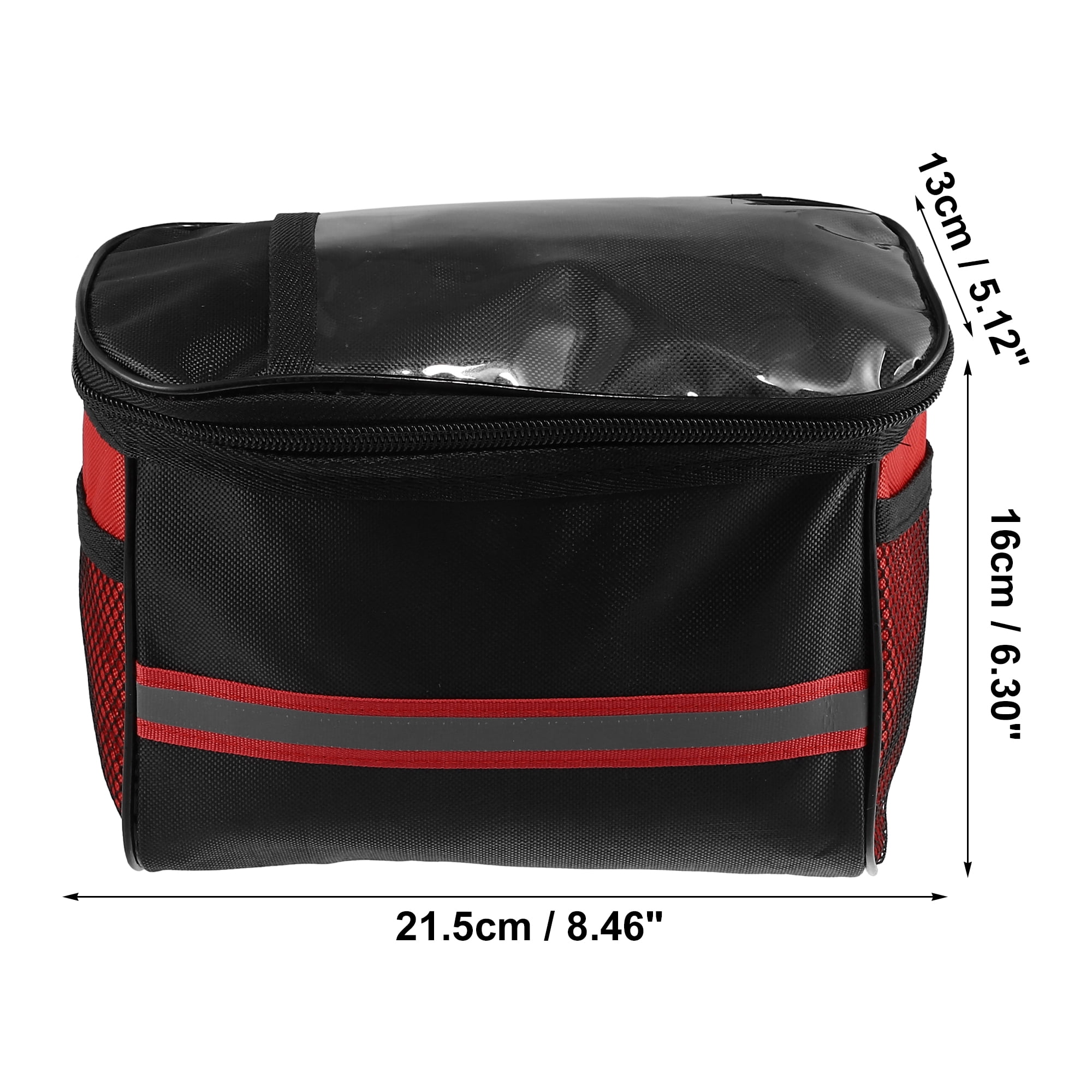 Unique Bargains 5L Capacity Bike Handlebar Bag with 7 Inch Touch Screen Holder Red