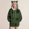 thumbnail image 5 of successthop Oversized Weighted Hoodie for Women Long Sleeve Hoodie Drawstring Tops Cute Ear Star Streetwear with Pockets, 5 of 5