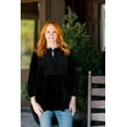 thumbnail image 6 of The Pioneer Woman Embroidered Velvet Empire Waist Top, 6 of 7