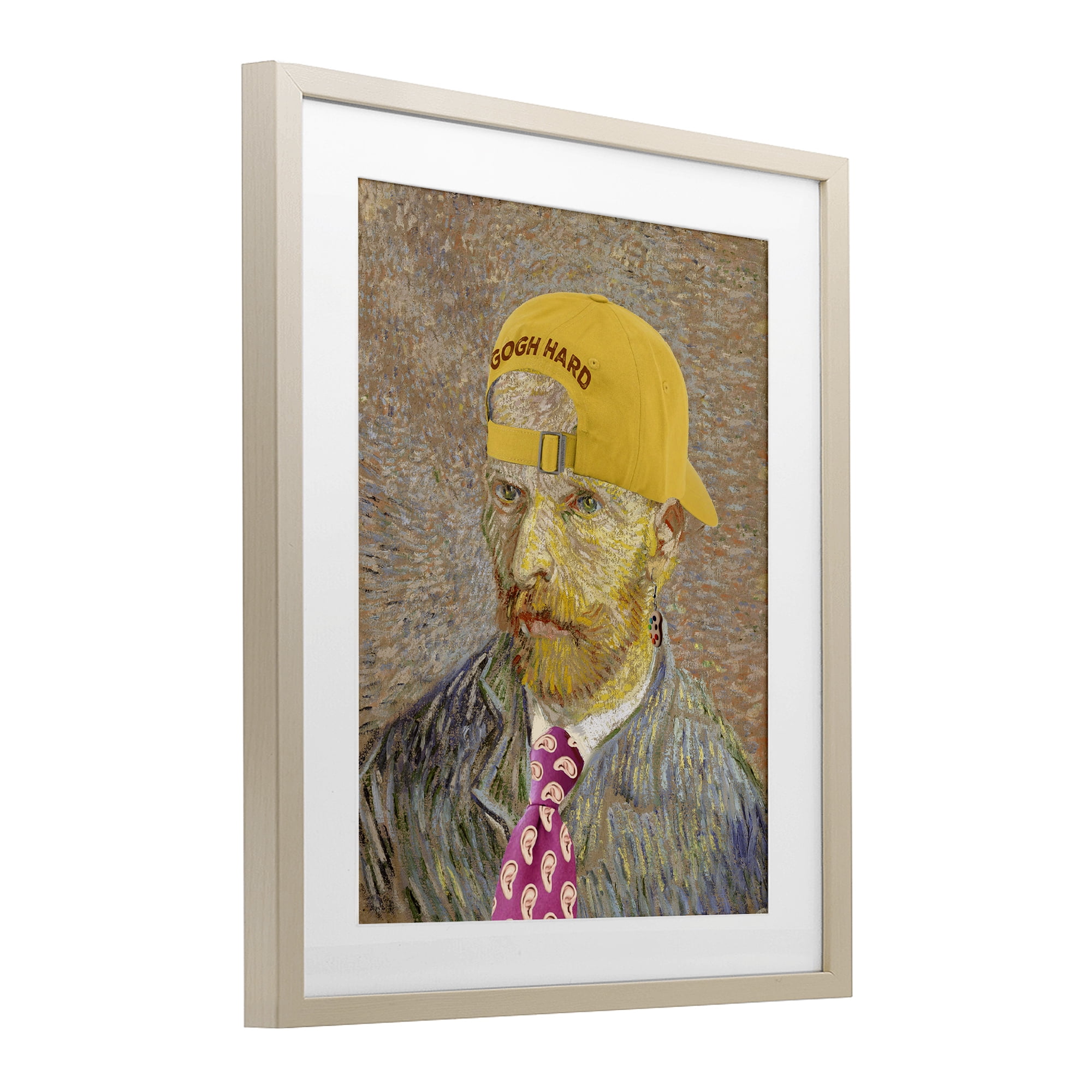 Van Gogh in Yellow hat Birch Framed Print Under Glass, design by Masters Redux