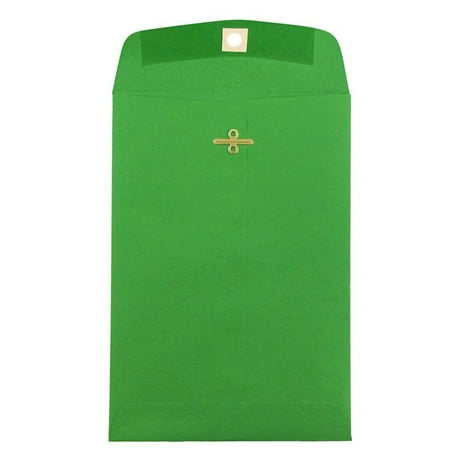 UPC: 0799418493770 | JAM 6 x 9 Clasp Envelopes  Green  10/Pack