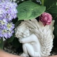 thumbnail image 5 of SXcggal Angel Statue White Resin Planter with Holes, 5 of 8