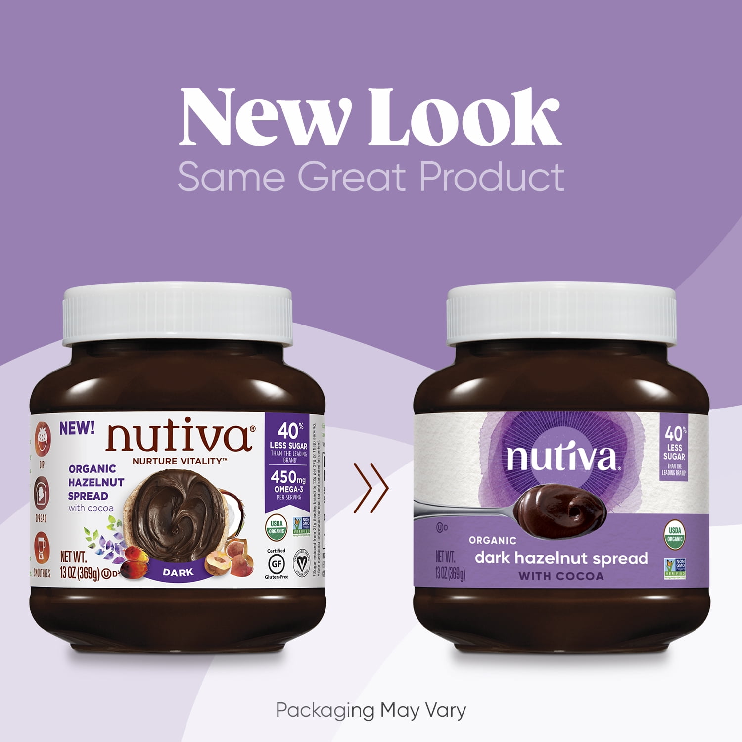 Nutiva Organic Hazelnut Spread, Dark Chocolate, 13 oz