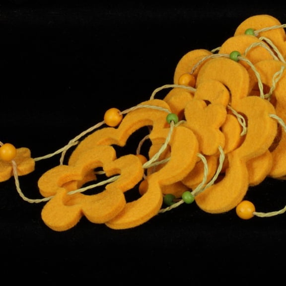 The Ribbon People Yellow Felt Flower Garland Decoration 59" x 19.8 Yards