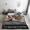 thumbnail image 5 of Dark Gray Throw Blanket 40x60 inch, Custom Funny Personalized Warm Flannel Blankets with Photos Text for Birthday Valentine Mother's Day Father's Day Customized Blanket Gift for Adult Child Blankets, 5 of 5