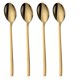 thumbnail image 1 of Cucharillas y cucharas, juego de 4 piezas chapadas en acero inoxidable, para cocina, comedor y bar, 1 of 8