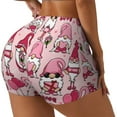 thumbnail image 2 of Kdxio Garden Gnomes Print Workout Shorts for Women Seamless Soft Smooth Gym Yoga Scrunch Active Shorts, 2 of 9