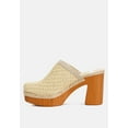 thumbnail image 3 of Jeydena Raffia Platform Clogs In Natural, 3 of 5