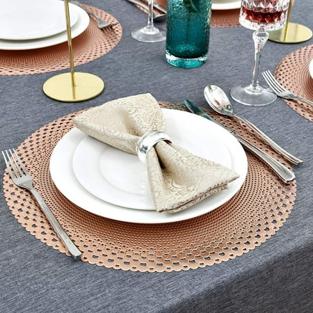 Placemats Round Placemat Rose Gold, Round Table Placemats Canada