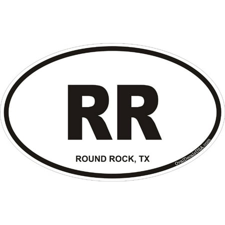 3.8 Inch Round Rock Texas Oval Decal