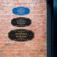 thumbnail image 3 of Signs ByLITA Victorian Entrance-Entrada Bilingual Sign (Navy Blue / White) - Medium, 3 of 7